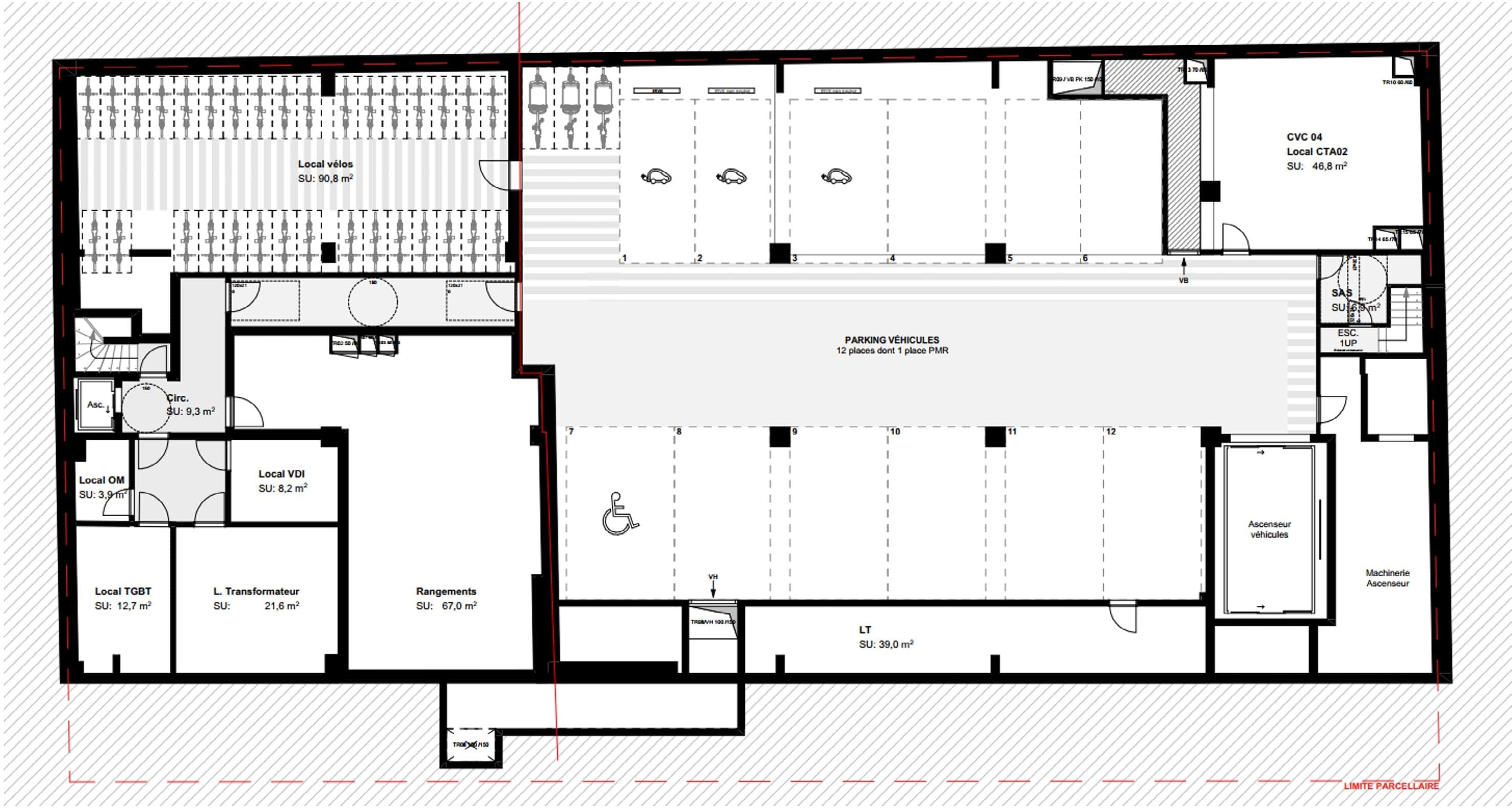 Plan Sous-sol, Campus Volt
