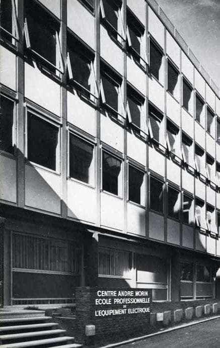 Photo d'époque du Centre André Morin, école professionnelle de l'équipement électrique